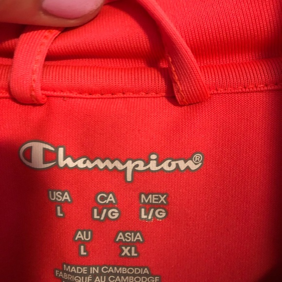 Coral color champion zip up. - Picture 2 of 2